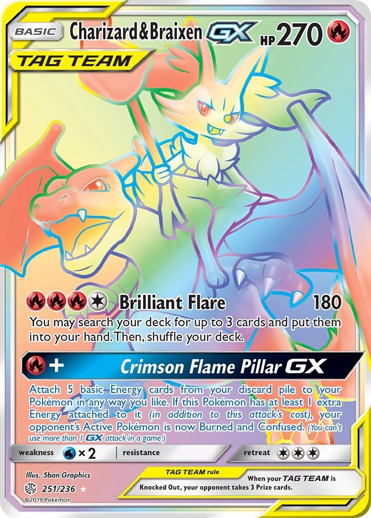 Charizard & Braixen GX (Secret)