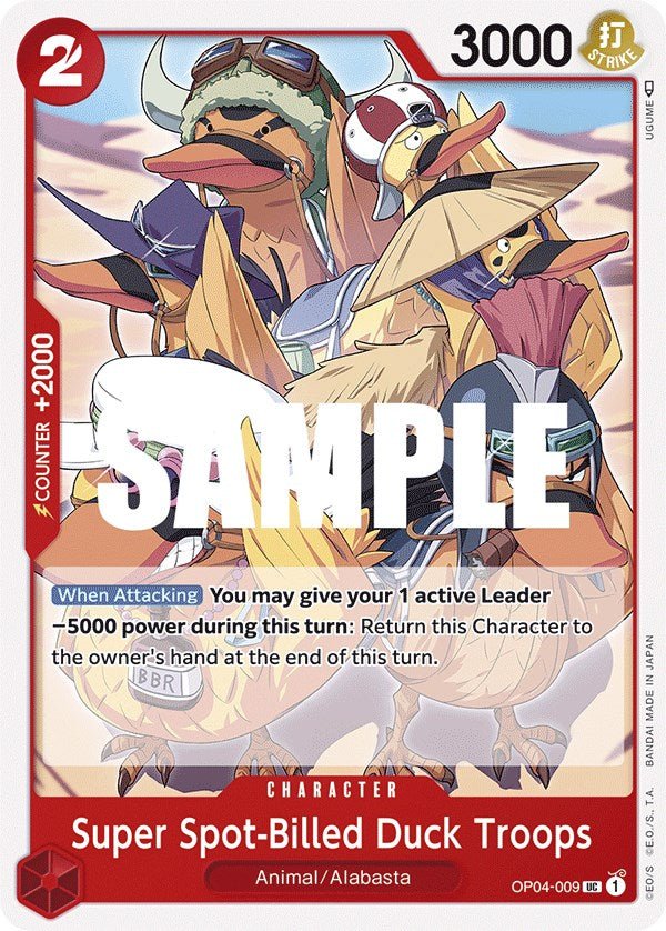 Super Spot-Billed Duck Troops [OP04 - OP04-009] - Kingdoms of Intrigue