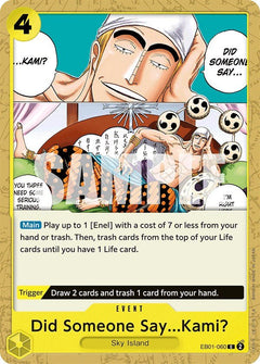 Did Someone Say...Kami? [EB-01 - EB01-060] - Extra Booster: Memorial Collection
