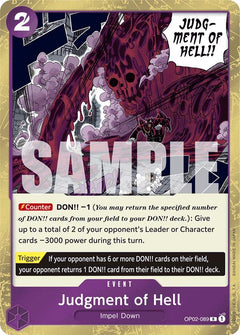 Judgment of Hell (Jolly Roger Foil) [PRB-01 - OP02-089] - Premium Booster -The Best-