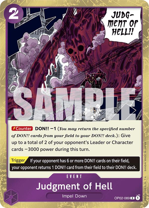 Judgment of Hell (Jolly Roger Foil) [PRB-01 - OP02-089] - Premium Booster -The Best-