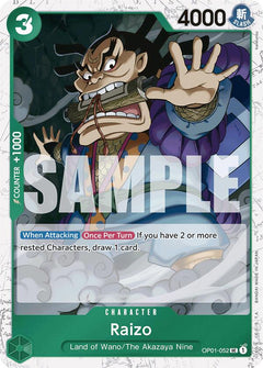 Raizo (Jolly Roger Foil) [PRB-01 - OP01-052] - Premium Booster -The Best-