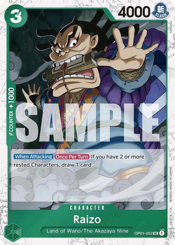 Raizo (Jolly Roger Foil) [PRB-01 - OP01-052] - Premium Booster -The Best-