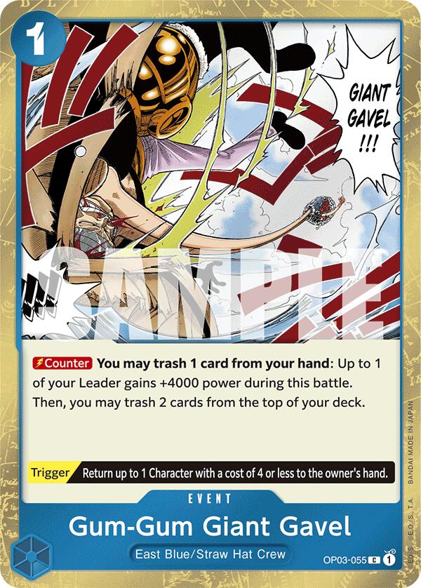 Gum-Gum Giant Gavel (Jolly Roger Foil) [PRB-01 - OP03-055] - Premium Booster -The Best-