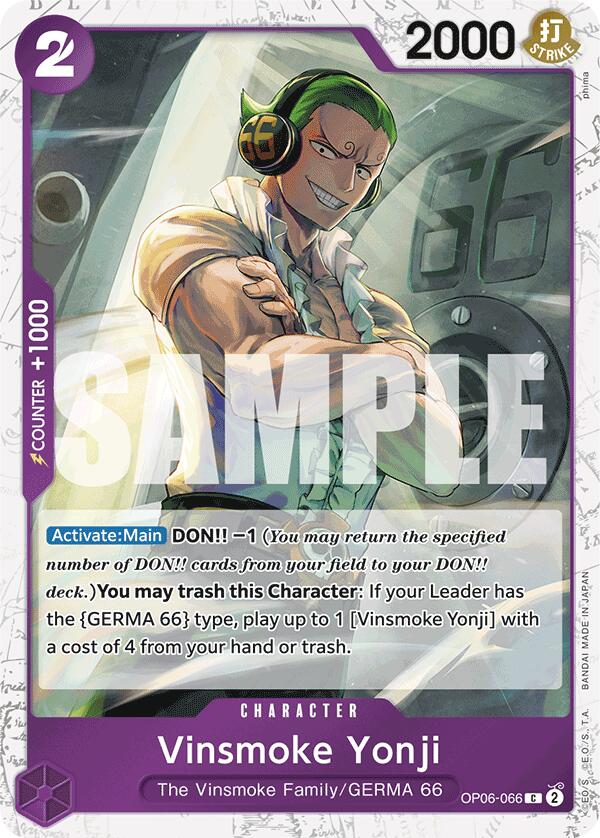 Vinsmoke Yonji (OP06-066) (Jolly Roger Foil) [PRB-01 - OP06-066] - Premium Booster -The Best-
