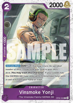 Vinsmoke Yonji (OP06-066) (Jolly Roger Foil) [PRB-01 - OP06-066] - Premium Booster -The Best-