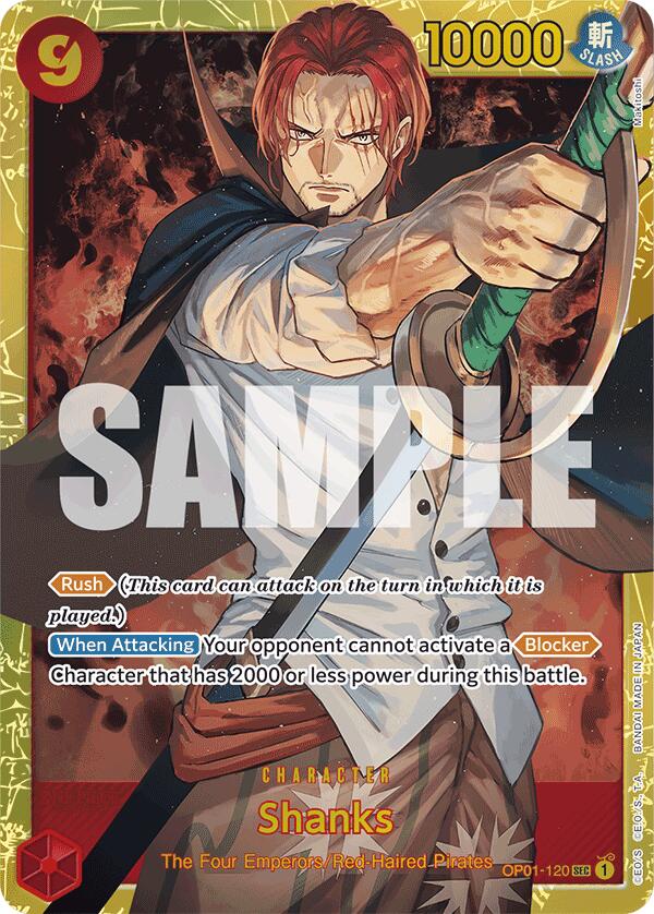 Shanks (OP01-120) (Reprint) [PRB-01 - OP01-120] Secret Rare - Bandai