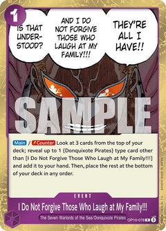 I Do Not Forgive Those Who Laugh at My Family!!! [OP10 - OP10-078] - Royal Blood