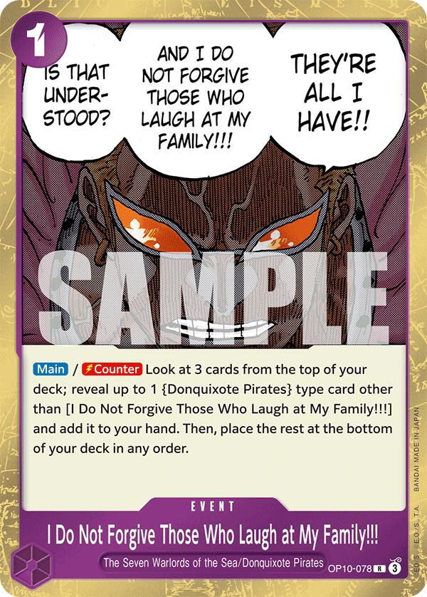 I Do Not Forgive Those Who Laugh at My Family!!! [OP10 - OP10-078] - Royal Blood