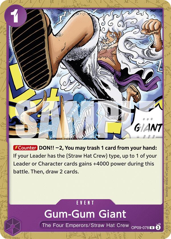 Gum-Gum Giant (Reprint) [ST-26 - OP09-078] - Starter Deck 26: PURPLE/BLACK Monkey.D.Luffy