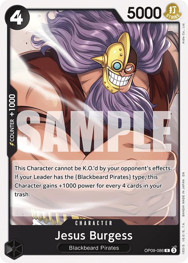 Jesus Burgess (Reprint) [ST-27 - OP09-086] - Starter Deck 27: BLACK Marshall.D.Teach