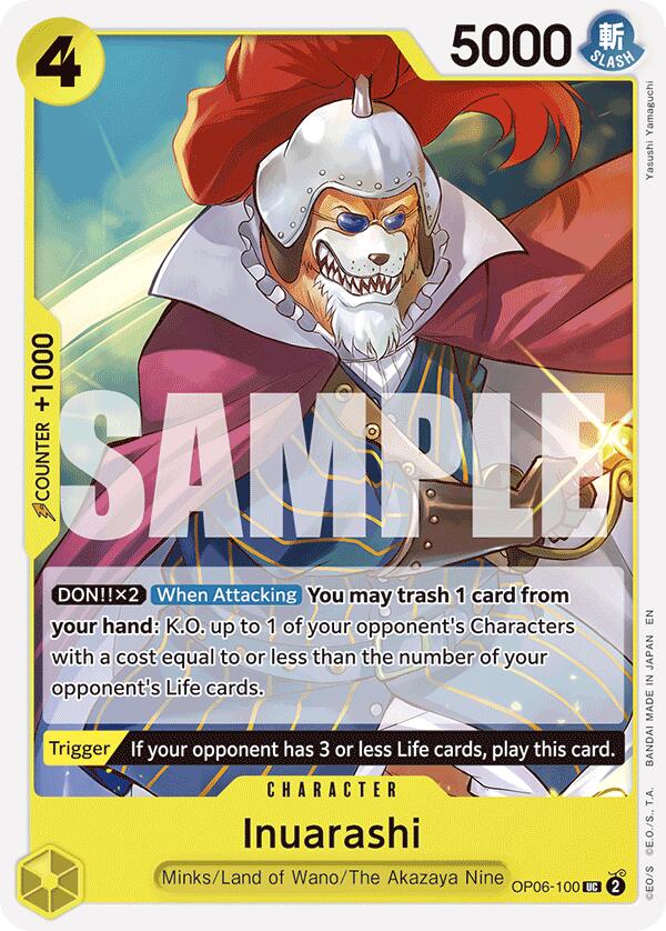 Inuarashi (Reprint) [ST-28 - OP06-100] - Starter Deck 28: GREEN/YELLOW Yamato
