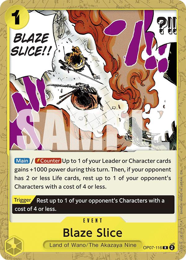 Blaze Slice (Reprint) [ST-28 - OP07-116] - Starter Deck 28: GREEN/YELLOW Yamato