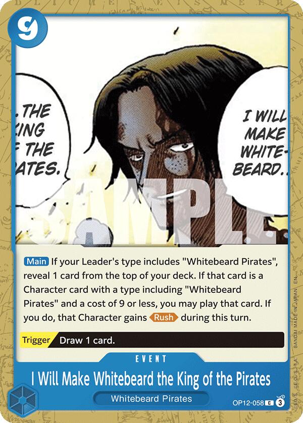 I Will Make Whitebeard the King of the Pirates [OP12 - OP12-058] - Legacy of the Master