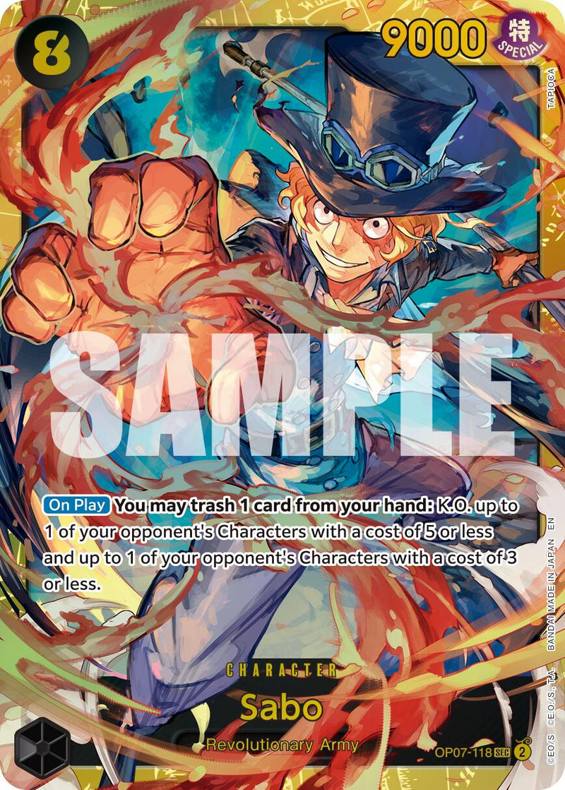 Sabo - OP07-118 (Reprint) [PRB-02 - OP07-118] Secret Rare - Bandai