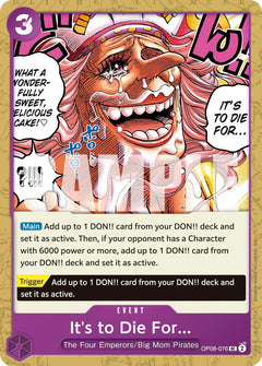 It's to Die For (Reprint)