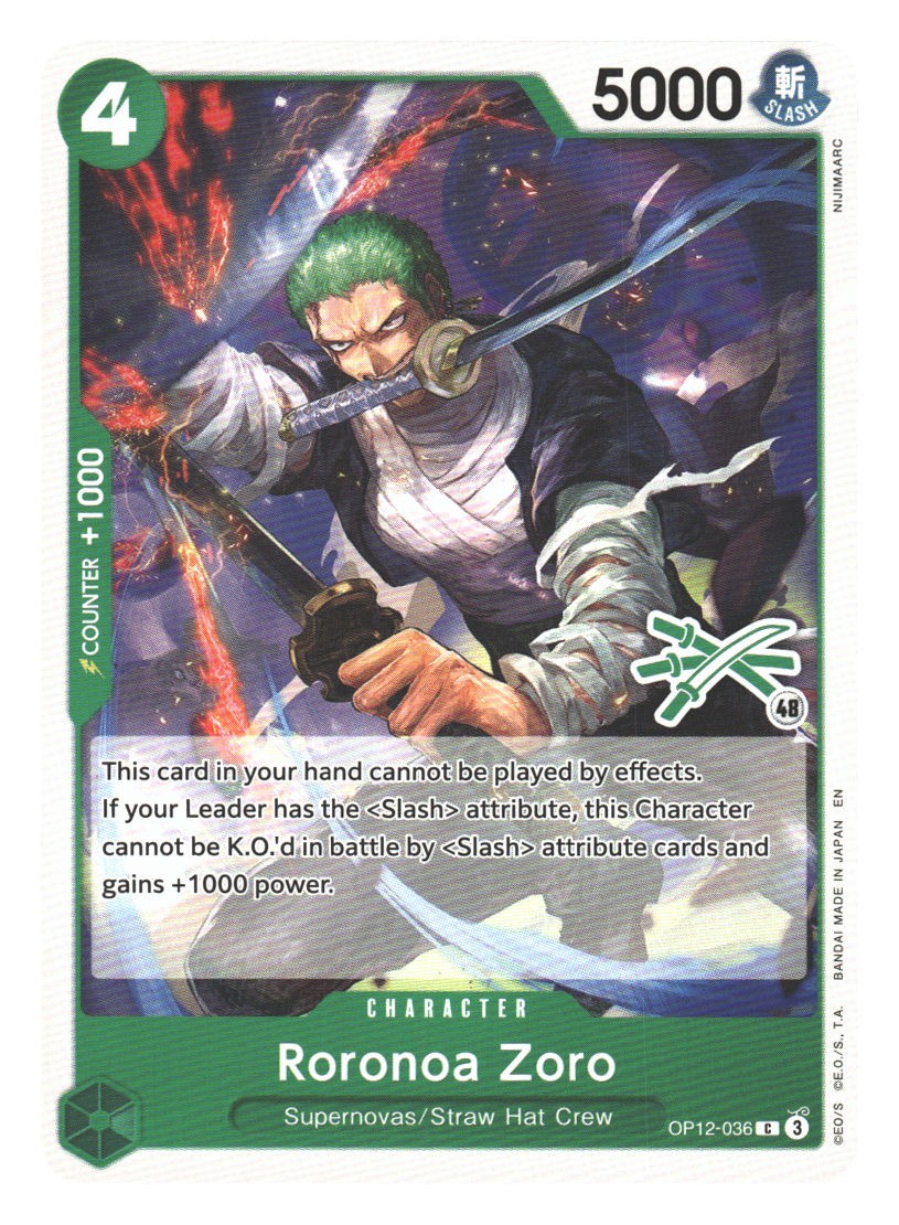 Roronoa Zoro - OP12-036 (Zoro Deck)