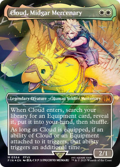 Cloud, Midgar Mercenary (Borderless) (Chocobo Track Foil)