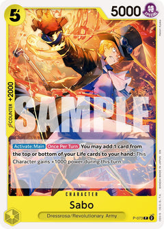 Sabo - P-073 (Pirate Foil) [PRB-02 - P-073] - Premium Booster -The Best- Vol. 2