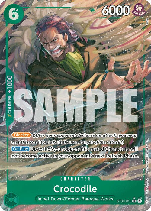 Crocodile Full Art Trading Card - ST-30 Common Single – Gacha Boba