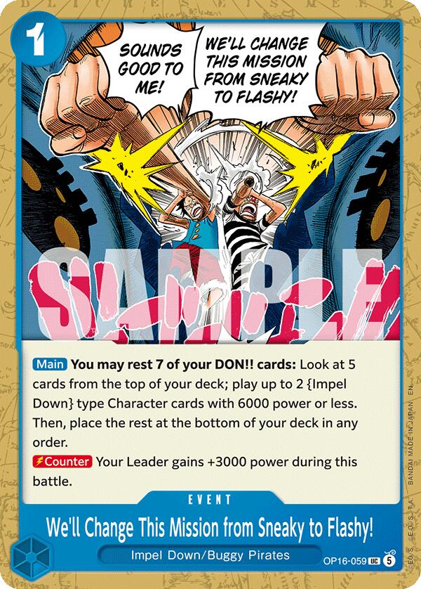 We'll Change This Mission from Sneaky to Flashy! [OP16 - OP16-059] - The Time of Battle