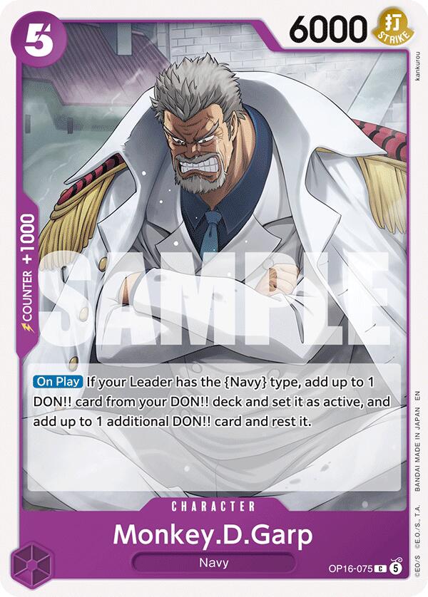 Monkey.D.Garp [OP16 - OP16-075] - The Time of Battle