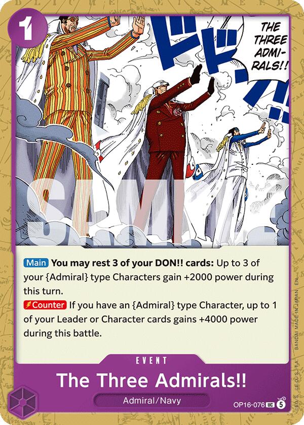 The Three Admirals!! [OP16 - OP16-076] - The Time of Battle