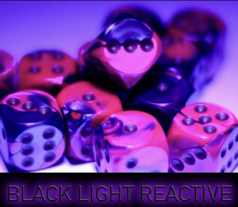 Gemini Purple-Teal/gold 16mm d6 Dice Block (12 dice) - Chessex