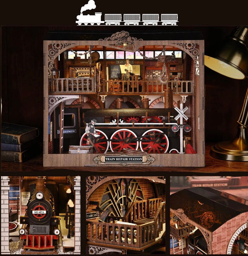 Pending - Train Repair Station DIY Book Nook Kit - Aslowsnail