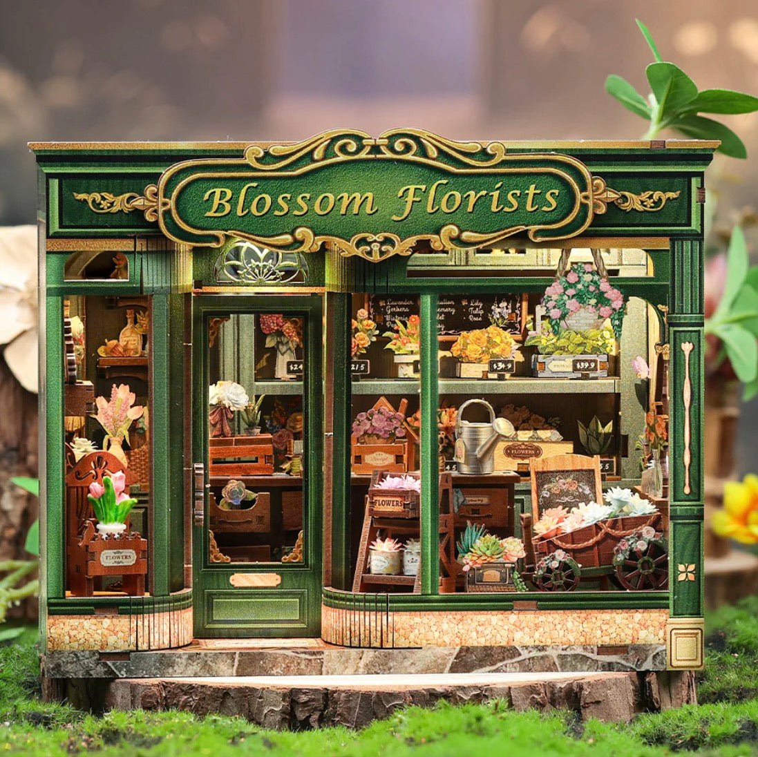 CUTEBEE DIY Book Nook Kit - Blossom Florists - Cutebee