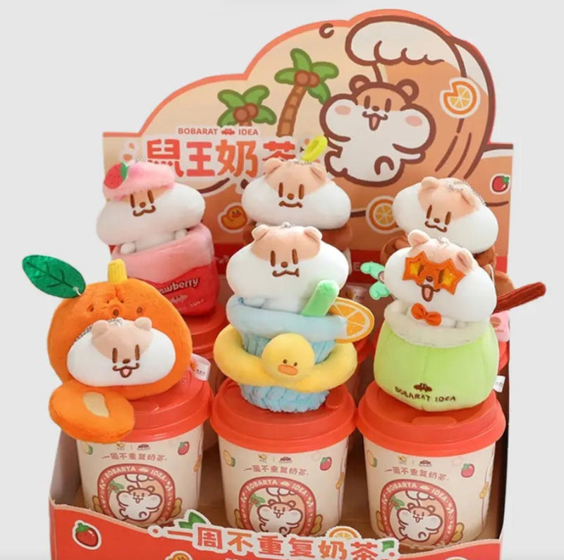 Milk Tea Mouse Blind Box Toy Cartoon Hamster Figure - Other