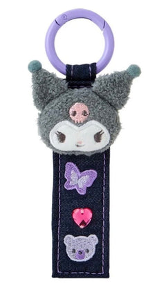 Kuromi Logo Keychain (Denim Patch Series) - Sanrio