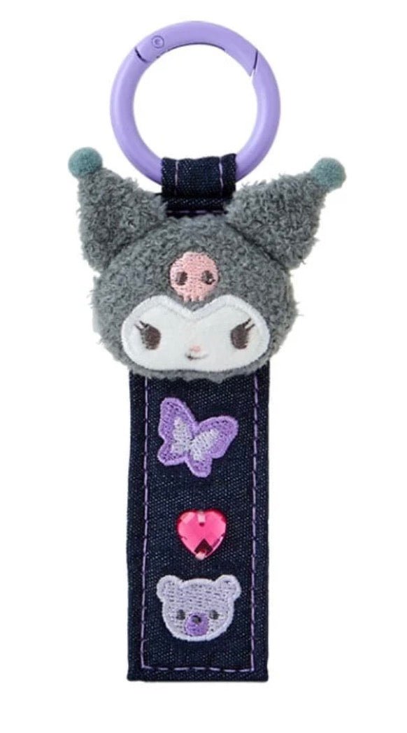 Kuromi Logo Keychain (Denim Patch Series) - Sanrio
