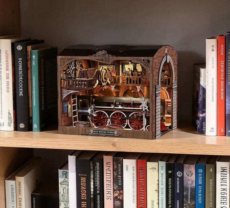 Pending - Train Repair Station DIY Book Nook Kit - Aslowsnail