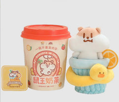Milk Tea Mouse Blind Box Toy Cartoon Hamster Figure - Other