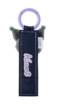 Kuromi Logo Keychain (Denim Patch Series) - Sanrio