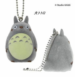 Totoro and Catbus Flocked 2" Mascot Keychains - Gacha Boba