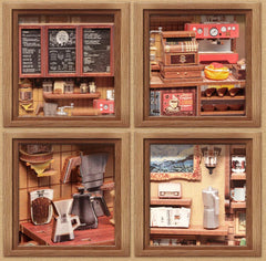 CUTEBEE DIY Dollhouse Kit | Corner Coffee Shop - Cutebee