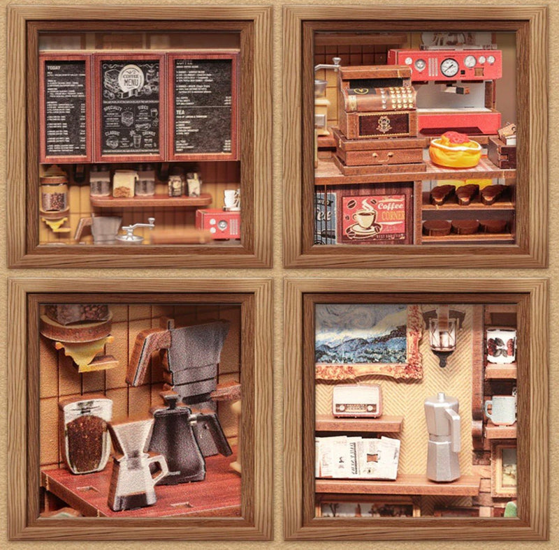 CUTEBEE DIY Dollhouse Kit | Corner Coffee Shop - Cutebee