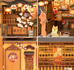 CUTEBEE DIY Book Nook Kit - Under the Sakura Tree - Cutebee