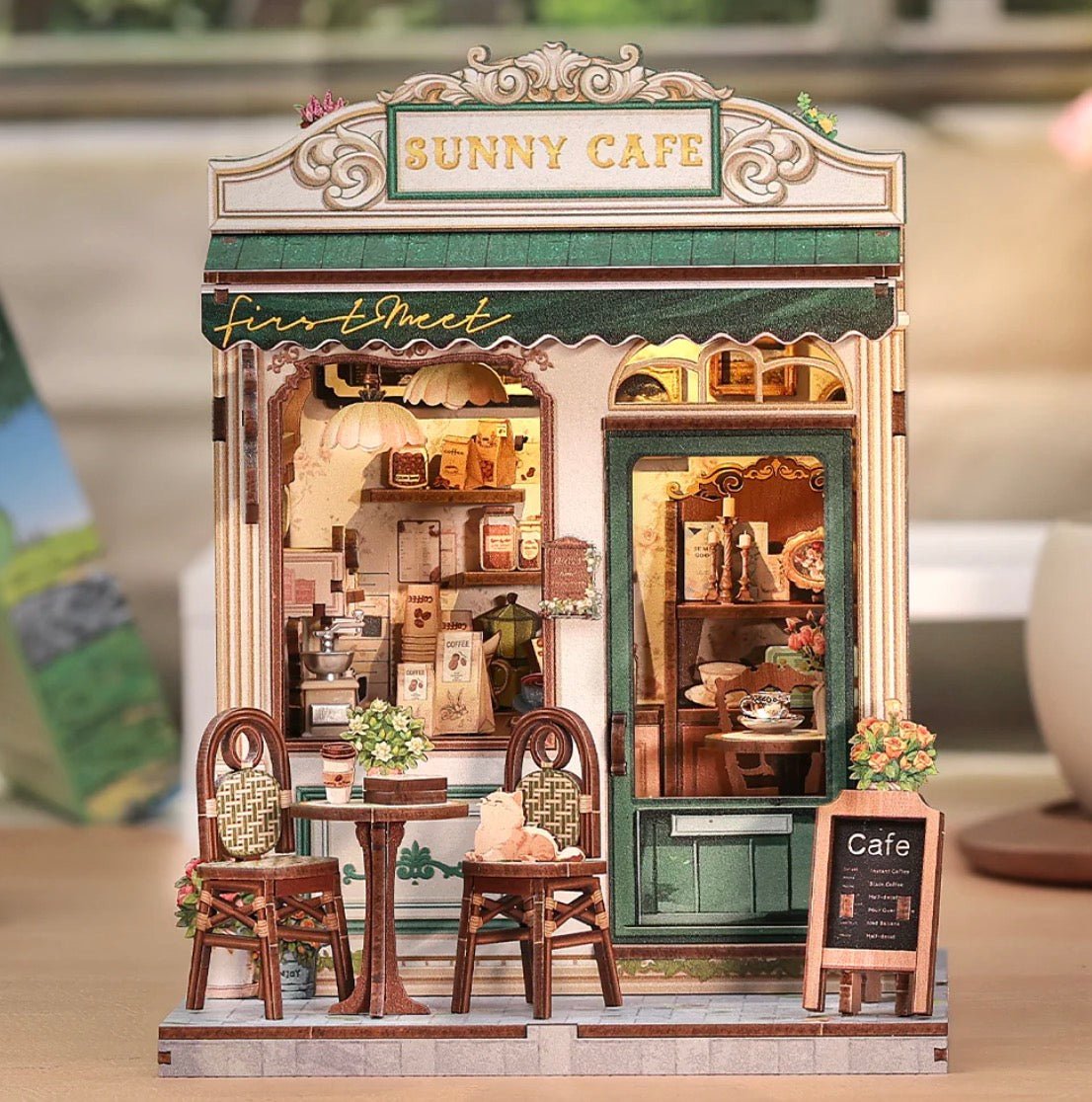CUTEBEE DIY Miniature House | Sunny Cafe - Cutebee