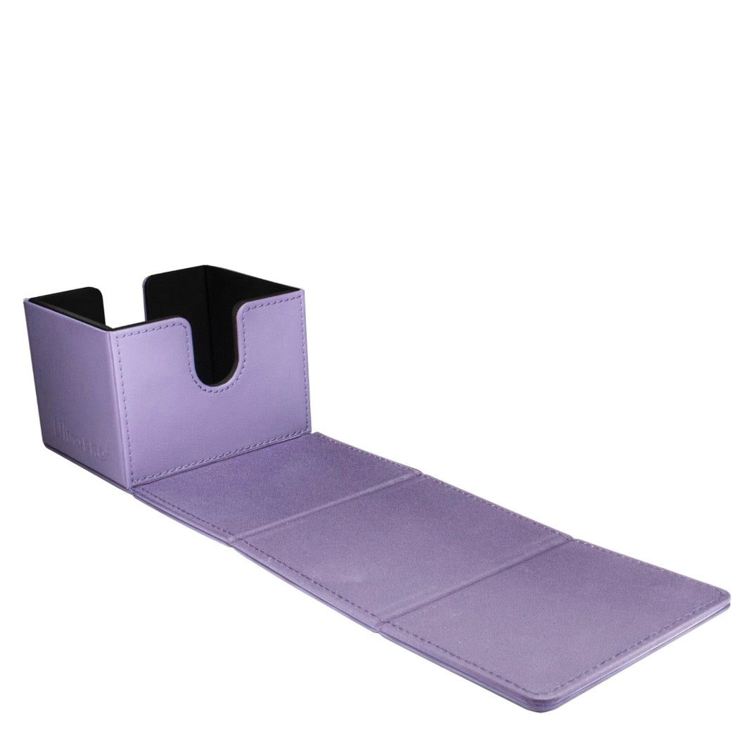 Purple deck box on a white background