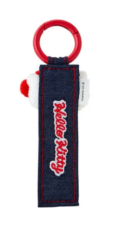 Hello Kitty Logo Keychain (Denim Patch Series) - Sanrio
