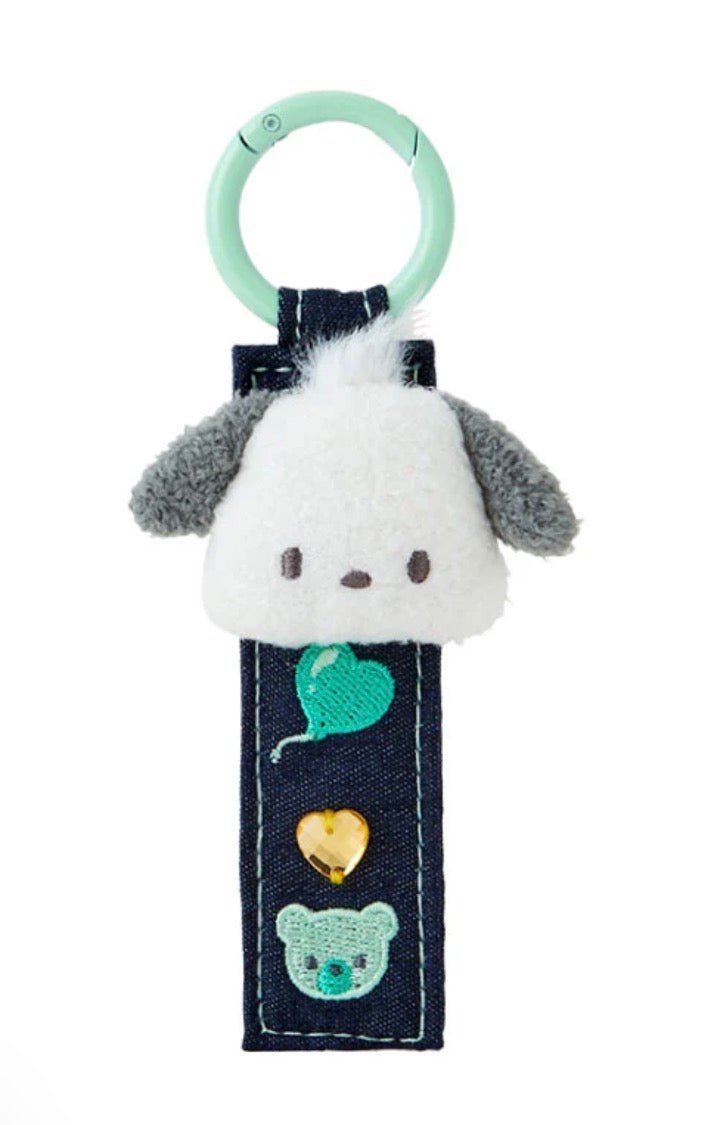 Pochacco Logo Keychain (Denim Patch Series) - Sanrio