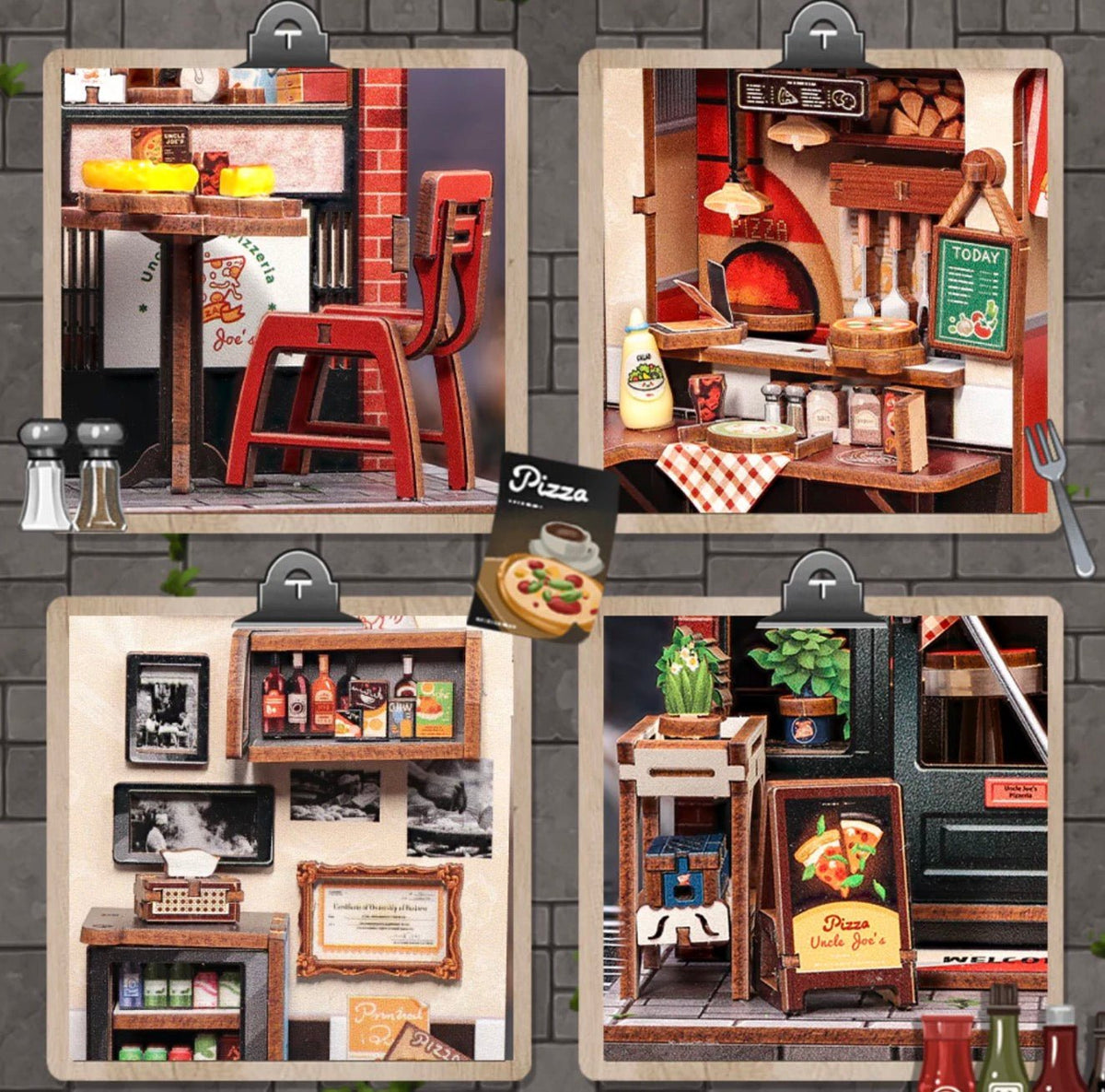CUTEBEE DIY Miniature House | Uncle Joe’s Pizzeria - Cutebee