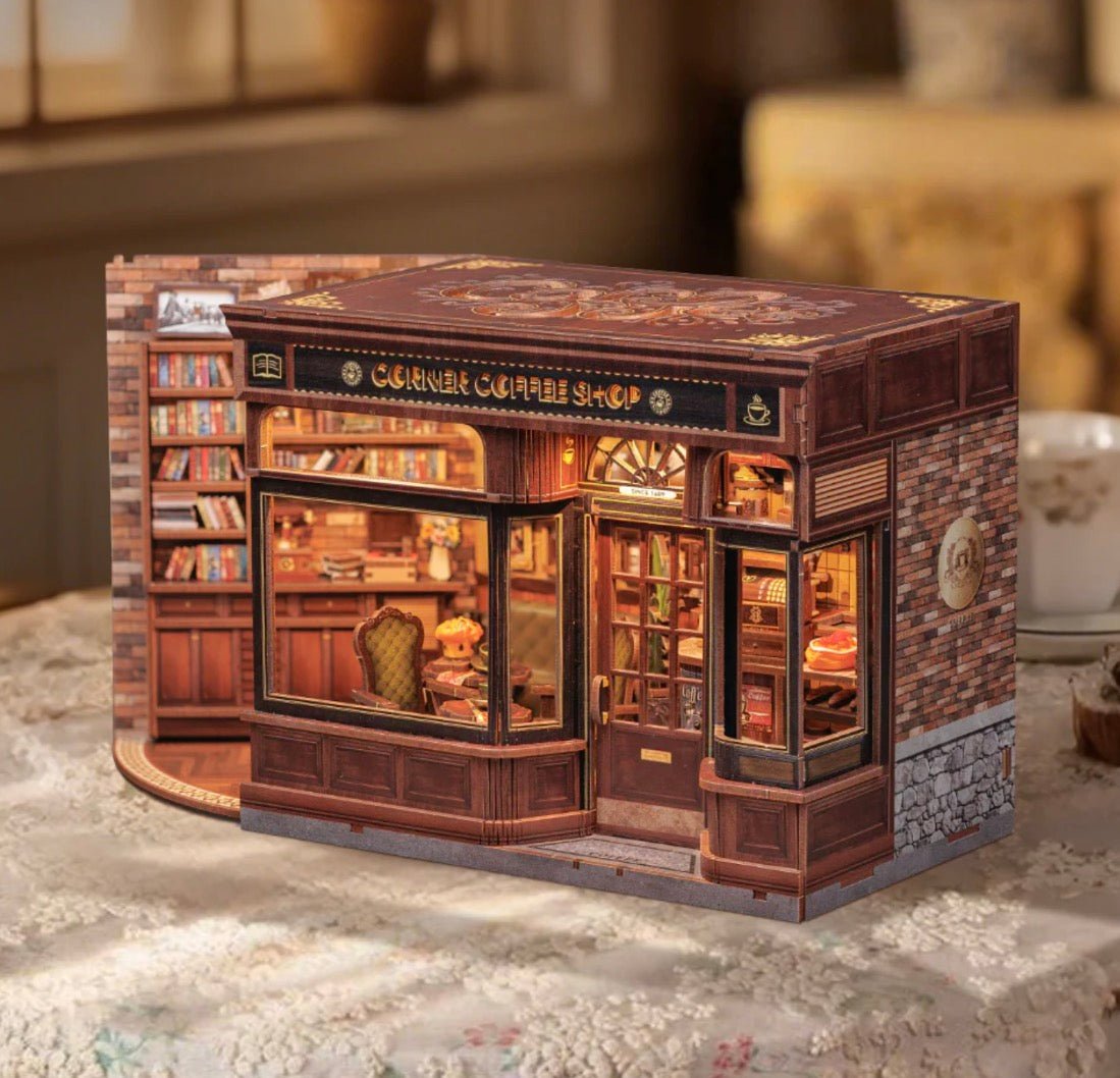 CUTEBEE DIY Dollhouse Kit | Corner Coffee Shop - Cutebee