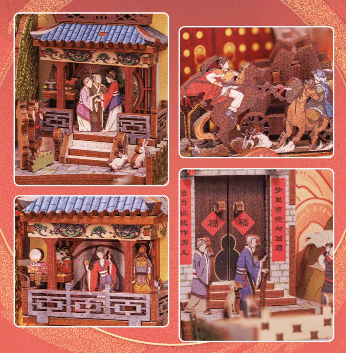CUTEBEE DIY Book Nook Kit - The Legend of Mulan - Cutebee
