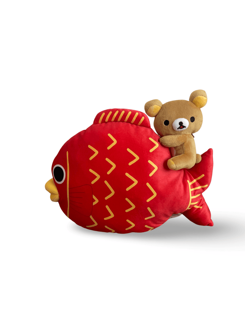 Rilakkuma Medetai Mocchi Mocchi Fish Cushion Plush - San-X