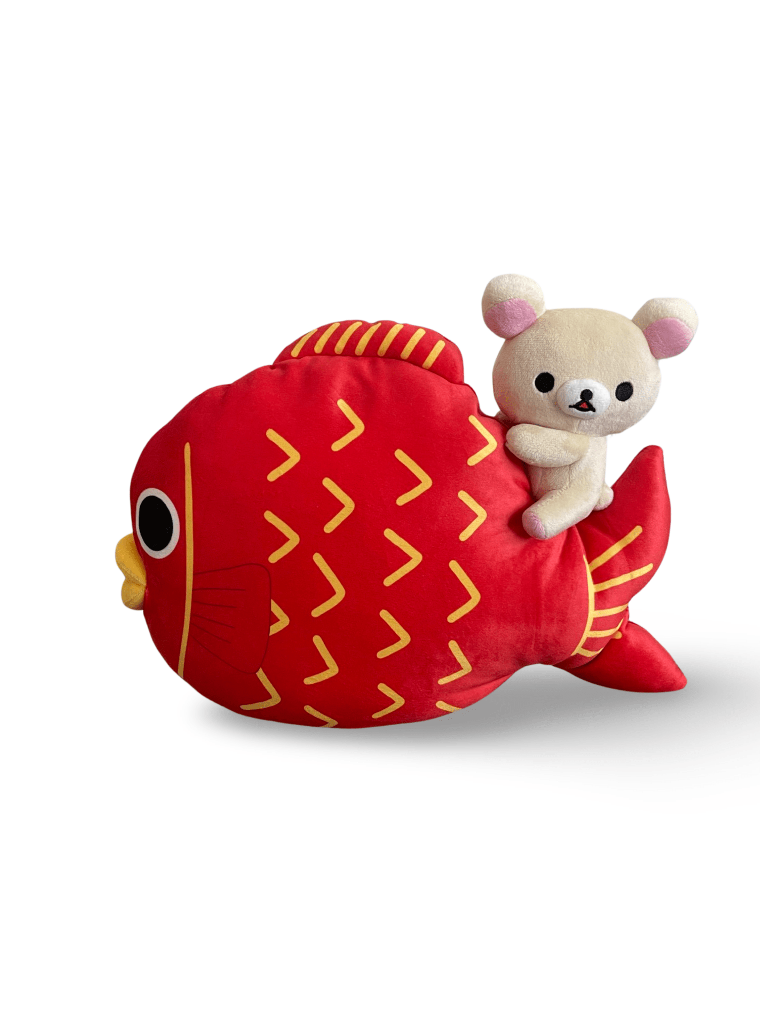 Rilakkuma Korilakkuma Medetai Mocchi Mocchi Fish Cushion Plush - San-X